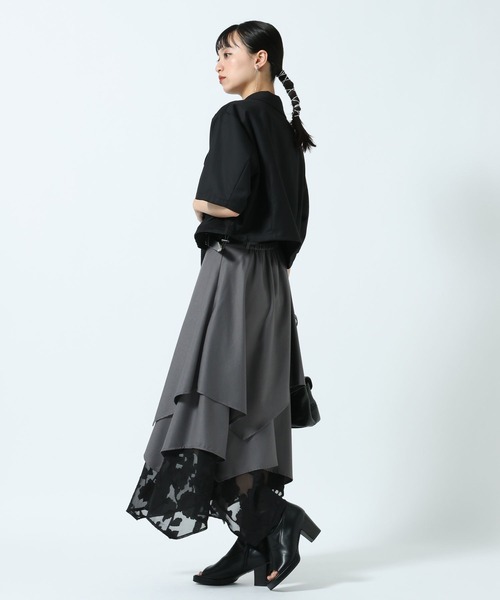 PAGEBOY(ページボーイ)の「【セットアップ対応】ドロストショートジャケット(テーラードジャケット・レディース・グレー/ブラック・FREE)」の9枚目の写真