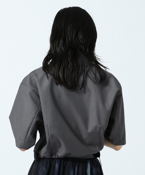 PAGEBOY(ページボーイ)の「【セットアップ対応】ドロストショートジャケット(テーラードジャケット・レディース・グレー/ブラック・FREE)」の16枚目の写真