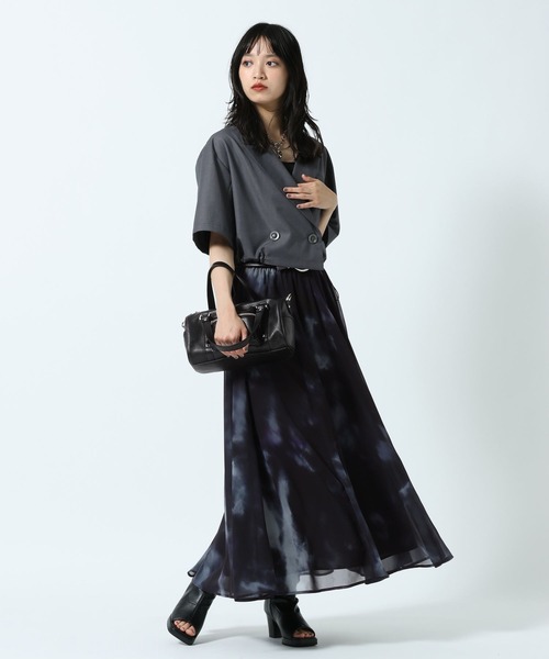 PAGEBOY(ページボーイ)の「【セットアップ対応】ドロストショートジャケット(テーラードジャケット・レディース・グレー/ブラック・FREE)」の17枚目の写真