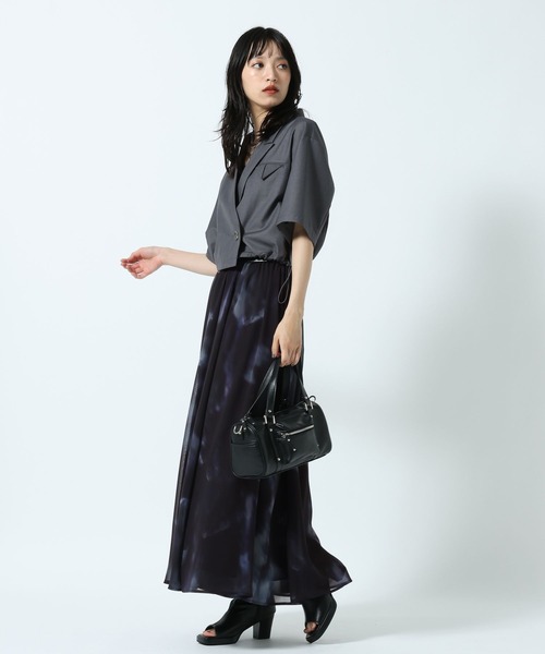PAGEBOY(ページボーイ)の「【セットアップ対応】ドロストショートジャケット(テーラードジャケット・レディース・グレー/ブラック・FREE)」の19枚目の写真