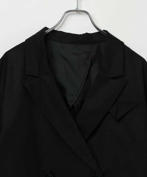 PAGEBOY(ページボーイ)の「【セットアップ対応】ドロストショートジャケット(テーラードジャケット・レディース・グレー/ブラック・FREE)」の21枚目の写真