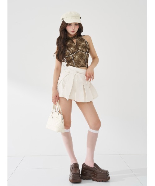 Darich(ダーリッチ)の「バイアスチェックレースアメスリトップス(その他トップス・レディース・アイボリー/モカ/ブラック・FREE)」の10枚目の写真