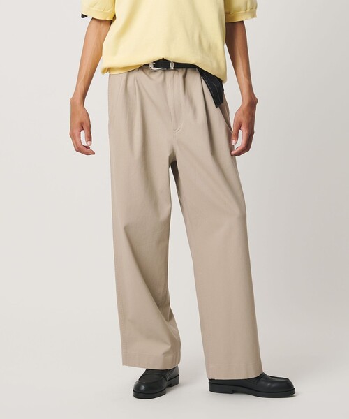 BEAUTY&YOUTH UNITED ARROWS(ビューティーアンドユースユナイテッドアローズ)の「クール 2プリーツ チノ パンツ NO.10 接触冷感(チノパンツ・メンズ・ベージュ/オフホワイト・S/M/XL/L)」の3枚目の写真