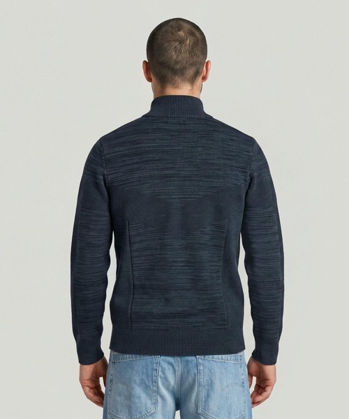 G-STAR(ジースター)の「3D Biker Full Zip Knit/デザイン編みバイカーフルジップニットセーター(ニット/セーター・メンズ・グリーン系その他/ブルー系その他・MEDIUM/X-SMALL/X-LARGE/LARGE/SMALL)」の8枚目の写真