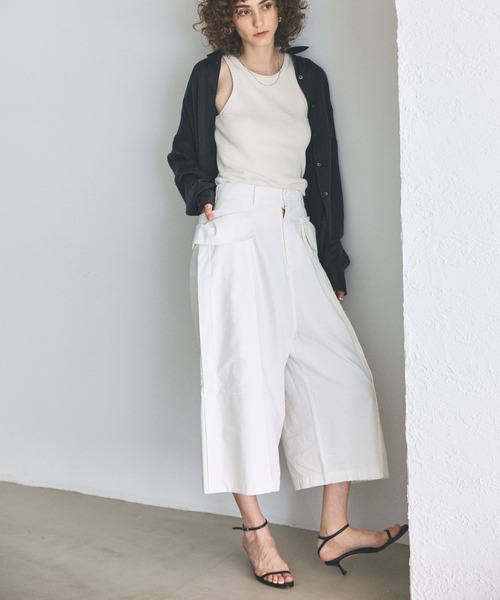 Curensology(カレンソロジー)の「Curensology(カレンソロジー)/【UNIVERSAL OVERALL】別注ハーフパンツ(カーゴパンツ・レディース・チャコールグレー/ホワイト・FREE)」の20枚目の写真
