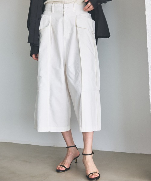 Curensology(カレンソロジー)の「Curensology(カレンソロジー)/【UNIVERSAL OVERALL】別注ハーフパンツ(カーゴパンツ・レディース・チャコールグレー/ホワイト・FREE)」の21枚目の写真