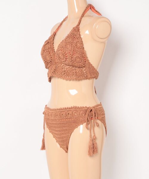 Ungrid（アングリッド）の「【Ca】Crochet（水着・レディース・オレンジ/オフホワイト・FREE）」の3枚目の写真
