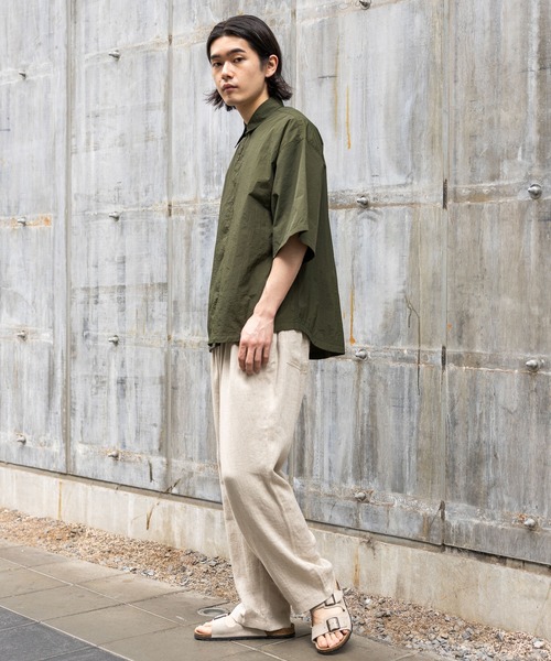 BAYFLOW（ベイフロー）の「[WEB限定/驚くほどに軽い]エアリーナイロン半袖シャツ（シャツ/ブラウス・メンズ・ネイビー/グレー/カーキ・SMALL/MEDIUM/LARGE）」の17枚目の写真