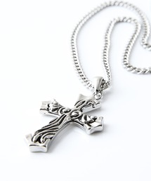Blue Standard （ブルースタンダード）の「【BLUE STANDARD/ブルースタンダード】【シンプルコーデのアクセントに】チェーンネックレス ユニセックス アクセサリー 首飾り クロスモチーフ ストリート きれいめ プレゼント ギフト（ネックレス）」