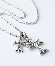 Blue Standard （ブルースタンダード）の「【BLUE STANDARD/ブルースタンダード】【シンプルコーデのアクセントに】チェーンネックレス ユニセックス アクセサリー 首飾り クロスモチーフ ストリート きれいめ プレゼント ギフト（ネックレス）」