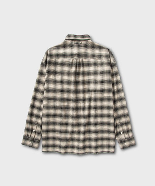 NONBLANK（ノンブランク）の「フランネルオンブレチェックシャツ_IVORY（シャツ/ブラウス・メンズ・アイボリー・MEDIUM/LARGE/X-LARGE）」の2枚目の写真