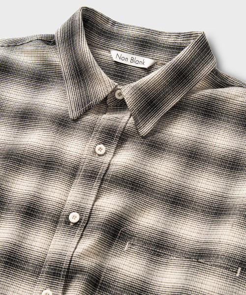NONBLANK（ノンブランク）の「フランネルオンブレチェックシャツ_IVORY（シャツ/ブラウス・メンズ・アイボリー・MEDIUM/LARGE/X-LARGE）」の3枚目の写真