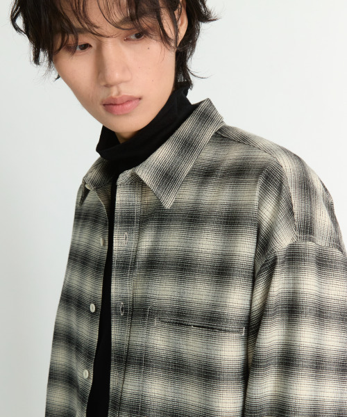 NONBLANK（ノンブランク）の「フランネルオンブレチェックシャツ_IVORY（シャツ/ブラウス・メンズ・アイボリー・MEDIUM/LARGE/X-LARGE）」の10枚目の写真