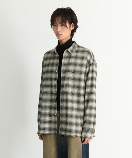 NONBLANK（ノンブランク）の「フランネルオンブレチェックシャツ_IVORY（シャツ/ブラウス・メンズ・アイボリー・MEDIUM/LARGE/X-LARGE）」の11枚目の写真