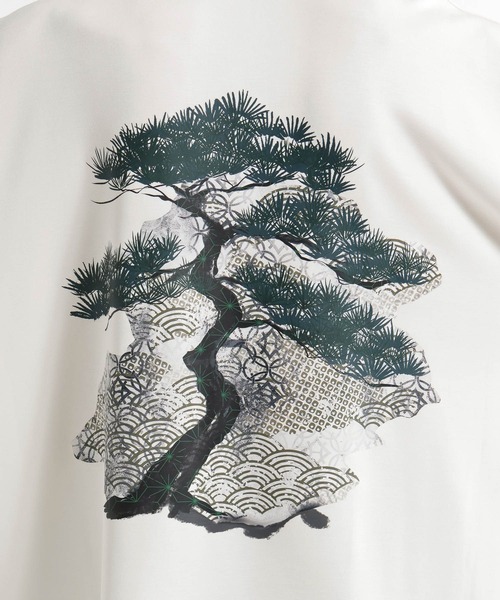 HARE（ハレ）の「【接触冷感】BONSAIバックプリントスキッパーカット(HARE)（Tシャツ/カットソー・メンズ・ブラック/ホワイト・FREE）」の19枚目の写真