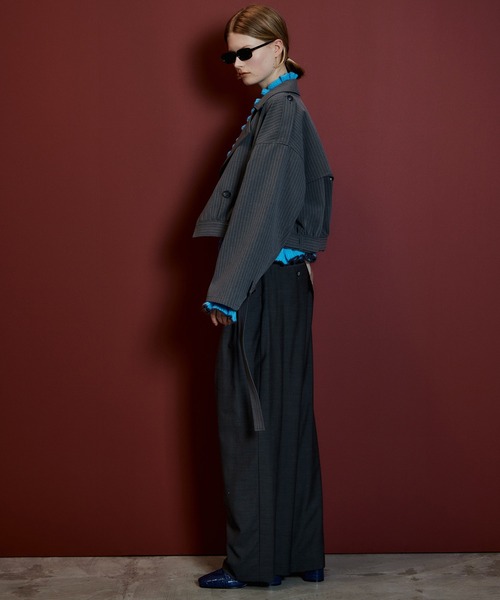 MAISON SPECIAL(メゾンスペシャル)の「【2026Autumn PRE-ORDER】Suiting Short Trench Coat/スーチングショートトレンチ(トレンチコート・レディース・グレー/ネイビー・FREE)」の5枚目の写真