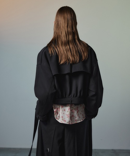 MAISON SPECIAL(メゾンスペシャル)の「【2026Autumn PRE-ORDER】Suiting Short Trench Coat/スーチングショートトレンチ(トレンチコート・レディース・グレー/ネイビー・FREE)」の10枚目の写真