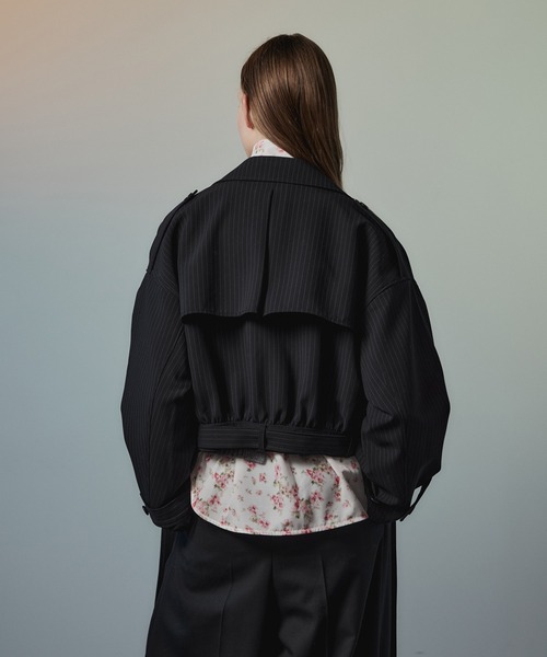 MAISON SPECIAL(メゾンスペシャル)の「【2026Autumn PRE-ORDER】Suiting Short Trench Coat/スーチングショートトレンチ(トレンチコート・レディース・グレー/ネイビー・FREE)」の11枚目の写真