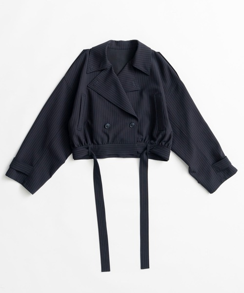 MAISON SPECIAL(メゾンスペシャル)の「【2026Autumn PRE-ORDER】Suiting Short Trench Coat/スーチングショートトレンチ(トレンチコート・レディース・グレー/ネイビー・FREE)」の13枚目の写真