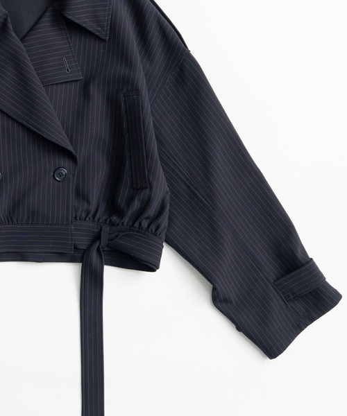 MAISON SPECIAL(メゾンスペシャル)の「【2026Autumn PRE-ORDER】Suiting Short Trench Coat/スーチングショートトレンチ(トレンチコート・レディース・グレー/ネイビー・FREE)」の15枚目の写真