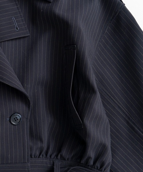 MAISON SPECIAL(メゾンスペシャル)の「【2026Autumn PRE-ORDER】Suiting Short Trench Coat/スーチングショートトレンチ(トレンチコート・レディース・グレー/ネイビー・FREE)」の17枚目の写真