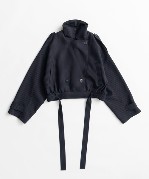 MAISON SPECIAL(メゾンスペシャル)の「【2026Autumn PRE-ORDER】Suiting Short Trench Coat/スーチングショートトレンチ(トレンチコート・レディース・グレー/ネイビー・FREE)」の20枚目の写真