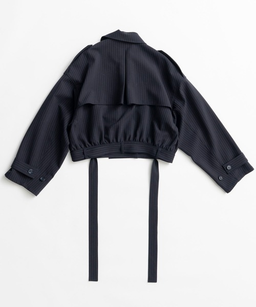 MAISON SPECIAL(メゾンスペシャル)の「【2026Autumn PRE-ORDER】Suiting Short Trench Coat/スーチングショートトレンチ(トレンチコート・レディース・グレー/ネイビー・FREE)」の21枚目の写真