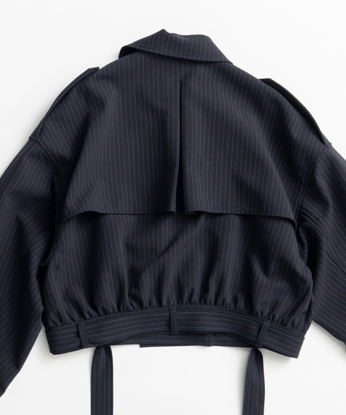 MAISON SPECIAL(メゾンスペシャル)の「【2026Autumn PRE-ORDER】Suiting Short Trench Coat/スーチングショートトレンチ(トレンチコート・レディース・グレー/ネイビー・FREE)」の22枚目の写真