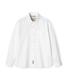 OVER FIT COTTON TWILL SHIRT [WHITE]