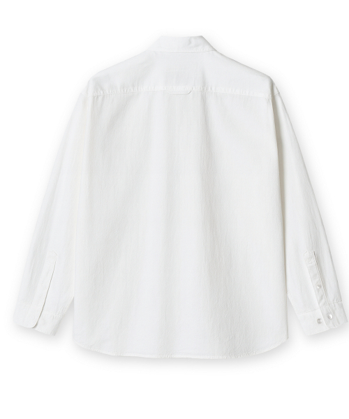EDINBURGH CLUB（エディンバラクラブ）の「OVER FIT COTTON TWILL SHIRT [WHITE]（シャツ/ブラウス・メンズ・ホワイト・SMALL/MEDIUM/LARGE/X-LARGE）」の2枚目の写真