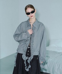 seyto（セイト）の「Long frill zip shirt blouson / ロングフリルジップシャツブルゾン（シャツ/ブラウス）」