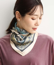 MK MICHEL KLEIN（エムケーミッシェルクラン）の「[洗える]フォレストモチーフスカーフ（バンダナ/スカーフ）」