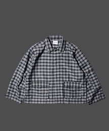 C.E.L.STORE（セルストア）の「THE MAGUEY / ザ マゲイ STRIPE UTILITY JACKET チェック ユーティリティージャケット（ステンカラーコート）」