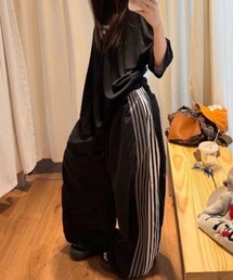 サイドラインワイドトラックパンツ