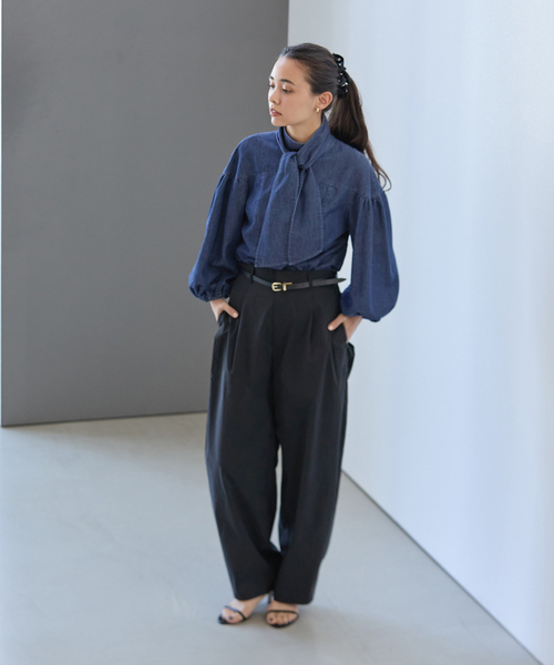 La TOTALITE(ラトータリテ)の「【洗える】ボータイ2WAYブラウス(シャツ/ブラウス・レディース・ブルー系その他/ホワイト・36/38)」の21枚目の写真