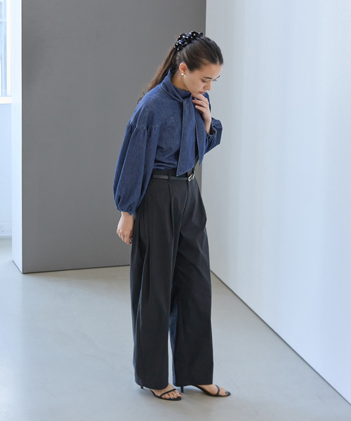 La TOTALITE(ラトータリテ)の「【洗える】ボータイ2WAYブラウス(シャツ/ブラウス・レディース・ブルー系その他/ホワイト・36/38)」の22枚目の写真