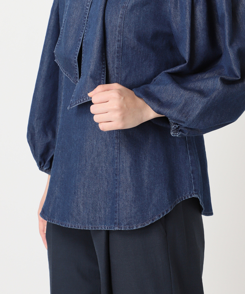 La TOTALITE(ラトータリテ)の「【洗える】ボータイ2WAYブラウス(シャツ/ブラウス・レディース・ブルー系その他/ホワイト・36/38)」の5枚目の写真