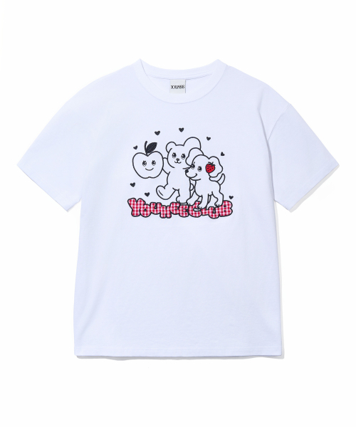 YOUHEE(ユヒ)の「YOUHEE CLUB GRAPHIC T-SHIRTS_WHITE(Tシャツ/カットソー・レディース・その他・FREE)」の2枚目の写真