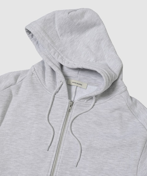 entire studios（エンタイアスタジオ）の「SLIM ZIP UP（パーカー・メンズ・ヘザーグレー・L）」の3枚目の写真