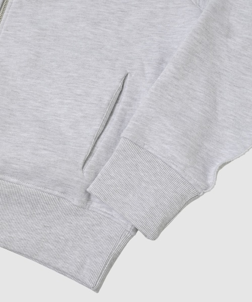 entire studios（エンタイアスタジオ）の「SLIM ZIP UP（パーカー・メンズ・ヘザーグレー・L）」の4枚目の写真