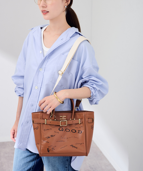 FRAMeWORK(フレームワーク)の「YOUNG&OLSEN 別注KIBITZ MAIL BAG(ショルダーバッグ・レディース・ブラウン/ブラック・FREE)」の4枚目の写真