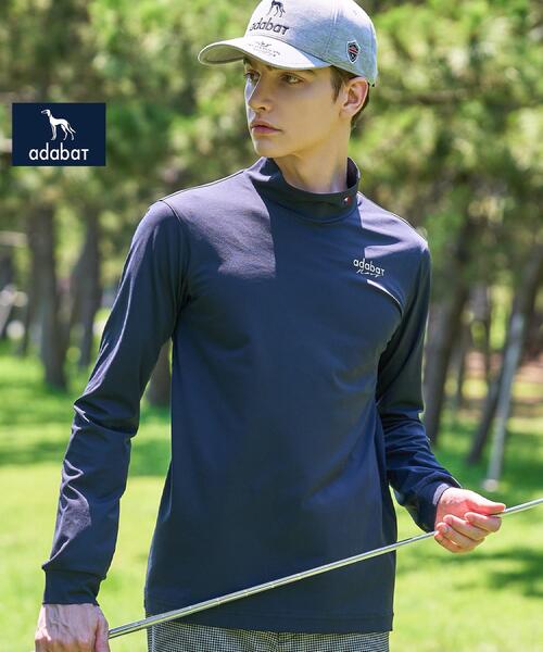 adabat（アダバット）の「【ADABAT NAVY】ワンポイントロゴモックT（Tシャツ/カットソー・メンズ・ブルー系その他/ホワイト・46/48/50/52）」の2枚目の写真
