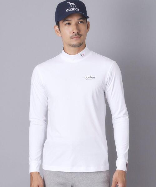adabat（アダバット）の「【ADABAT NAVY】ワンポイントロゴモックT（Tシャツ/カットソー・メンズ・ブルー系その他/ホワイト・46/48/50/52）」の3枚目の写真