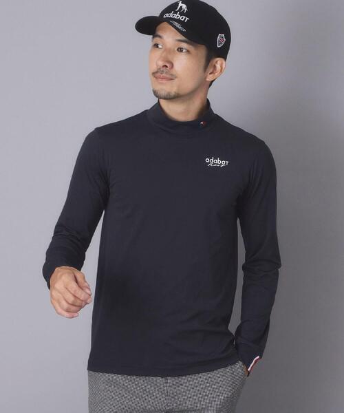 adabat（アダバット）の「【ADABAT NAVY】ワンポイントロゴモックT（Tシャツ/カットソー・メンズ・ブルー系その他/ホワイト・46/48/50/52）」の8枚目の写真