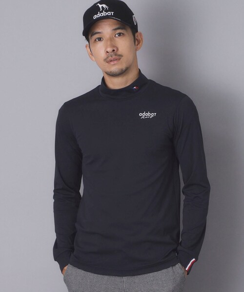 adabat（アダバット）の「【ADABAT NAVY】ワンポイントロゴモックT（Tシャツ/カットソー・メンズ・ブルー系その他/ホワイト・46/48/50/52）」の9枚目の写真