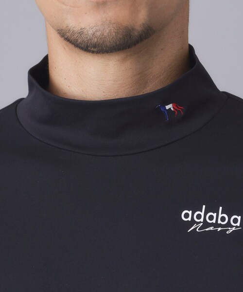 adabat（アダバット）の「【ADABAT NAVY】ワンポイントロゴモックT（Tシャツ/カットソー・メンズ・ブルー系その他/ホワイト・46/48/50/52）」の16枚目の写真