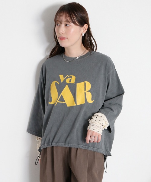 cepo(セポ)の「裾ドロスト 7分袖Tee(Tシャツ/カットソー・レディース・オフホワイト/レッド/カーキ/ブラック・M)」の3枚目の写真