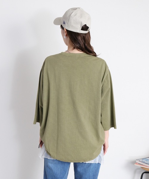 cepo(セポ)の「裾ドロスト 7分袖Tee(Tシャツ/カットソー・レディース・オフホワイト/レッド/カーキ/ブラック・M)」の15枚目の写真