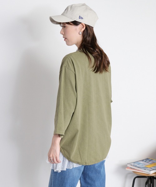 cepo(セポ)の「裾ドロスト 7分袖Tee(Tシャツ/カットソー・レディース・オフホワイト/レッド/カーキ/ブラック・M)」の13枚目の写真