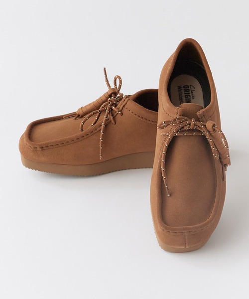 Clarks（クラークス）の「Clarks/クラークス Wallabee Lite Cola Suede ワラビー ライト ヒートエンボス スエード アウトドア メンズ 2026年秋冬（ブーツ・メンズ・ブラウン/グレー・8/8.5/7.5）」の3枚目の写真